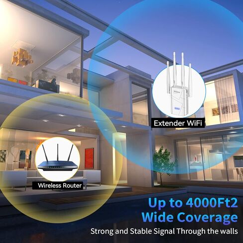 2022 Baetaey Wi-Fi Range Extender Signal Booster للمنزل حتى 6000 قدم مربع in Kuwait