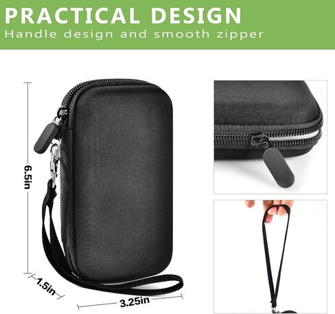 Charger Battery Pack Case Compatible with Apple MagSafe/for Baseus/for Belkin/for INIU, Holder for Anker 633/622/621/321 MagSafe Magnetic Power Bank for iPhone 15, Storage with Strap - Black in Saudi Arabia