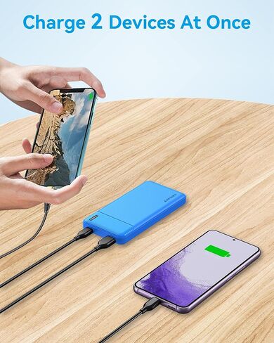 شاحن محمول AsperX بقدرة 22.5 وات 10000 مللي أمبير في الساعة، باور بانك شحن سريع، مخرج USB C، حزمة بطارية خارجية شاحن هاتف محمول لهواتف iPhone وSamsung وAndroid والمزيد باللون الأبيض in Kuwait