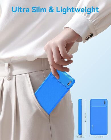 شاحن محمول AsperX بقدرة 22.5 وات 10000 مللي أمبير في الساعة، باور بانك شحن سريع، مخرج USB C، حزمة بطارية خارجية شاحن هاتف محمول لهواتف iPhone وSamsung وAndroid والمزيد باللون الأبيض in Kuwait