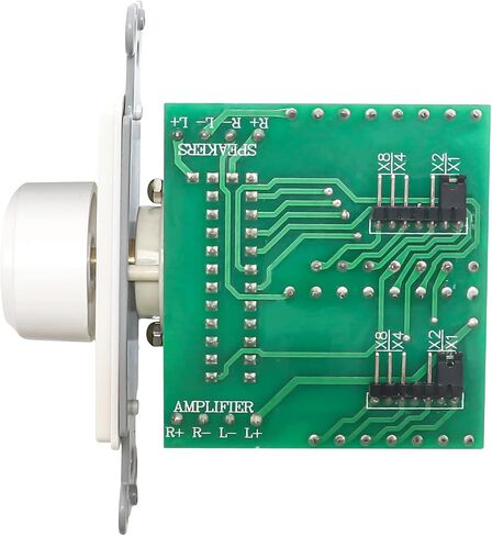 Recoil VC-R100 100W Impedance Matching Wall Mount Volume Control Knob, Flush in-Wall Plate Rotary Knob for Hi-Fi Home Audio, for Dedicated Audio Zone Volume Adjustment, White Ivory Plates Included in Saudi Arabia