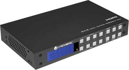 J-Tech Digital 4K 30Hz 4x4 HDMI Matrix Switch Switcher with HDCP 3D & Deep Color HDMI 1.4 Ultra HD Control4 Driver Available in Kuwait