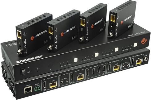 J-Tech Digital 4K 30Hz 4x4 HDMI Matrix Switch Switcher with HDCP 3D & Deep Color HDMI 1.4 Ultra HD Control4 Driver Available in Kuwait