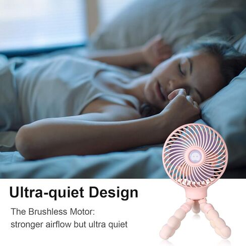 مروحة عربة الأطفال المحمولة الصغيرة من Leipple، مروحة مكتب محمولة شخصية مع حامل ثلاثي مرن، مروحة USB قابلة لإعادة الشحن قابلة للتعديل 3 سرعات للتخييم ومقعد السيارة وسرير الدراجة وصالة الألعاب الرياضية (أزرق) in Kuwait