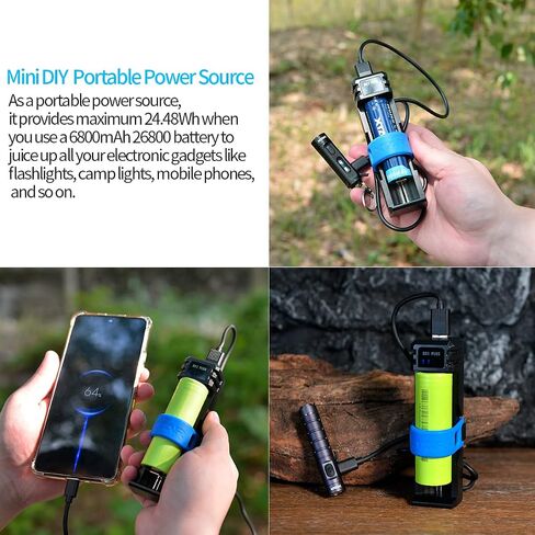 XTAR Battery Charger SC1 Plus 18650 Battery Charger Power Ban.k Function 3A Fast Charger for Rechargeable Batteries Li-ion 18650 21700 26800 and 1.2V Ni-MH D Battery in Saudi Arabia