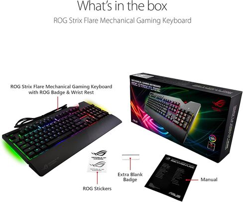 لوحة مفاتيح ميكانيكية للألعاب ASUS ROG Strix Flare Pnk (Cherry MX Red) إصدار محدود ولوحة ماوس ألعاب ممتدة إصدار محدود من ROG Sheath PNK، خفيفة ومحمولة وماوس ألعاب بصري، وردي in Saudi Arabia