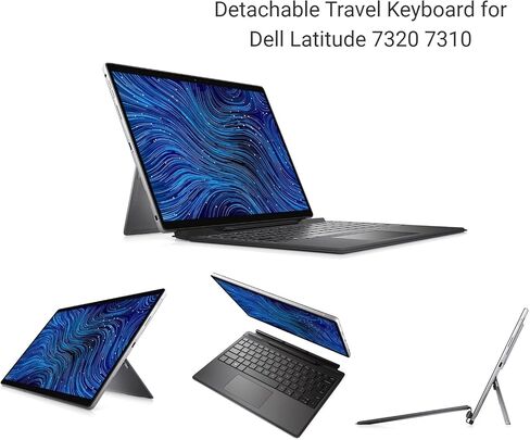 لوحة مفاتيح للسفر قابلة للفصل لجهاز Dell Latitude 7320 7310، لوحة مفاتيح بديلة أصلية جديدة بدون خياطة لوحة مفاتيح كمبيوتر محمول بإضاءة خلفية مع لوحة لمس لأجهزة Dell in Kuwait