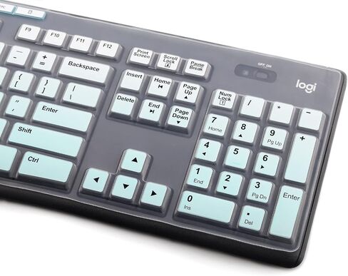 Keyboard Cover Skin Protector for Logitech MK295 MK275 MK270 Wireless Keyboard, Logitech K200 K260 K270 K275 K295 MK200 MK260 Ultra Thin Desktop PC Silicone Keyboard Cover-Colorful in Kuwait