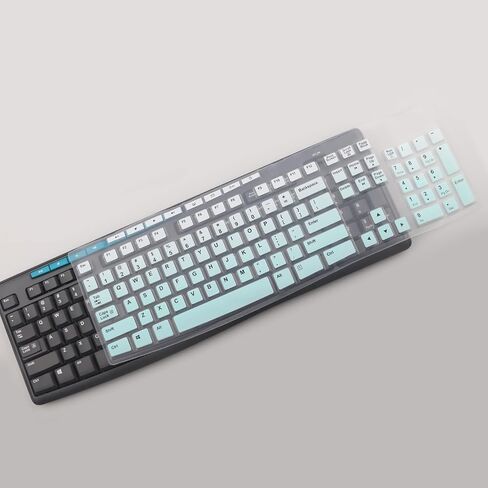 Keyboard Cover Skin Protector for Logitech MK295 MK275 MK270 Wireless Keyboard, Logitech K200 K260 K270 K275 K295 MK200 MK260 Ultra Thin Desktop PC Silicone Keyboard Cover-Colorful in Kuwait