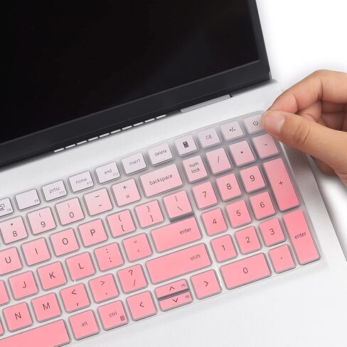 غطاء لوحة مفاتيح لجهاز Dell Inspiron 15.6 بوصة 15 3000 5000 7000 3510 3511 3515 3525 3530 3535 5510 5515 5518 7510، Inspiron 16 7610، Vostro 15 3510 5510 5515، Latitude 3520 ، (لا يناسب Dell G5 G15) -أسود in Kuwait