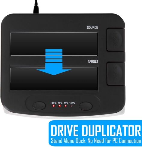 كينج وين قاعدة توصيل القرص الصلب بمنفذ USB 3.0 الى ساتا/SSD مع وظيفة استنساخ بدون اتصال متوافق مع قرص صلب ساتا 2.5 انش/3.5 انش (ساتا I/II/III). تصميم خالٍ من الأدوات، يدعم محركات 2x8TB وUASP in Kuwait