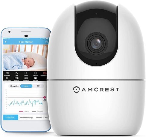Amcrest 1080P WiFi Camera Indoor, Nanny Cam, Dog Camera, Sound & Baby Monitor, Human & Pet Detection, Motion-Tracking, 2.4Ghz Only, Pan/Tilt Wireless IP Camera, Night Vision, Smart Home ASH21-B in Saudi Arabia
