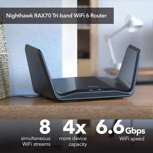 Netgear RAX70-100NAR Nighthawk AX6600 ثلاثي الموجات WIFI 6 راوتر (متجدد) in Saudi Arabia