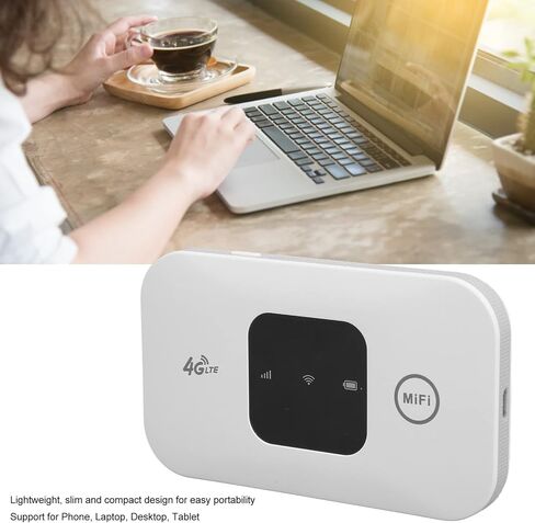 جهاز توجيه مودم 4G LTE غير مقفل H5577 مع فتحة لبطاقة SIM، جهاز واي فاي عالي السرعة 150 ميجابت في الثانية، نقطة اتصال متنقلة صغيرة واي فاي للسفر والعطلات والتخييم in Saudi Arabia