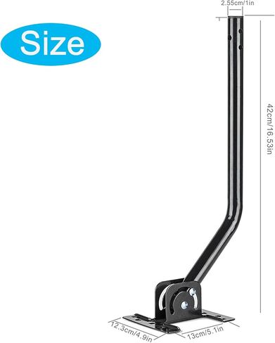 WinSurplus قابل للتعديل العلية في الهواء الطلق هوائي تصاعد القطب العالمي بين قوسين J-Pole لمحطة الطقس سهلة التركيب هيكل صلب مقاوم (قطر 1 بوصة، طول الذراع 16.5 بوصة)، أسود in Kuwait