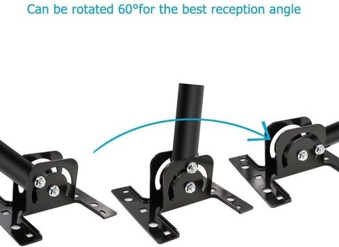 جبل الهوائي، العلية قابل للتعديل الطقس دليل على التلفزيون في الهواء الطلق هوائي تركيب القطب بين قوسين جبل العالمي - سهلة التركيب، قوس التثبيت والأجهزة المدرجة in Kuwait