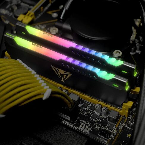 Patriot Viper Steel RGB DDR4 RAM 32GB (2X16GB) 3200MHz CL16 UDIMM Desktop Gaming Memory Kit - PVSR432G320C6K in Saudi Arabia