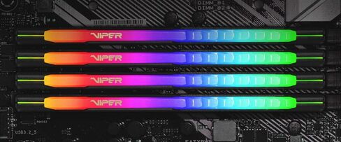 Patriot Viper Steel RGB DDR4 RAM 32GB (2X16GB) 3200MHz CL18 RGB Memory in Saudi Arabia