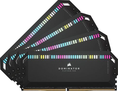 CORSAIR DOMINATOR PLATINUM RGB DDR5 RAM 64GB (2x32GB) 6600MHz CL32 Intel XMP iCUE Compatible Computer Memory - Black (CMT64GX5M2B6600C32) in Kuwait