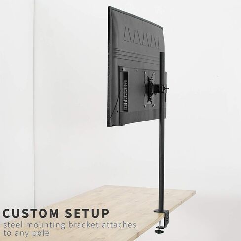 VIVO Universal Pole Mount 32 to 55 inch TV Arm Bracket with Removable 75x75mm to 400x400mm VESA Plate, Fits up to 5cm Tubing, MOUNT-POLE4A in Kuwait