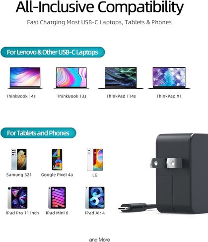 Charger for Asus Chromebook Laptop, (Safety Certified by UL), USB C Power Connector, 45W in Saudi Arabia