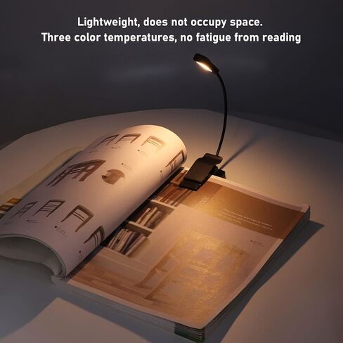 Weohoviy LED كتاب ضوء 3000K6500K 360 درجة خرطوم عالمي شحن USB محمولة ضوء للقراءة لسطح المكتب سرير النوم in Kuwait