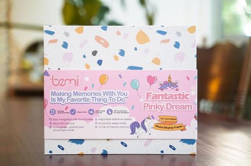 BEMI Frame with FRAMEO App 10.1 Inch Smart WiFi Kids Digital Photo Frame Pink 1280x800 IPS LCD Touch Screen, Built in 16GB Memory, Share Moments Instantly via Frameo App in Kuwait