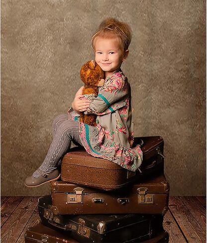 Allenjoy 5x7ft Soft Fabric Brown Wall with Wooden Floor Photography Backdrop Newborn Baby Photoshoot Abstract Portraits Photo Photographer Background Props in Kuwait