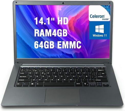 UNXAI 14inch Windows 11 Laptop Computer Intel Celeron Windows Laptop 4GB RAM 64GB Storage School Laptop Computer for Business in Saudi Arabia