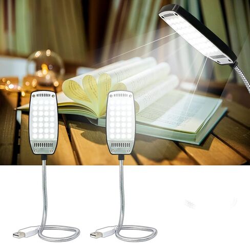 V TELESKY 2 قطعة 10 خرزات إضاءة USB LED مصباح مرن معقوفة مع أجهزة الكمبيوتر المحمول وسطح المكتب والكمبيوتر الشخصي ولوحة مفاتيح كمبيوتر MAC (أسود) in Kuwait
