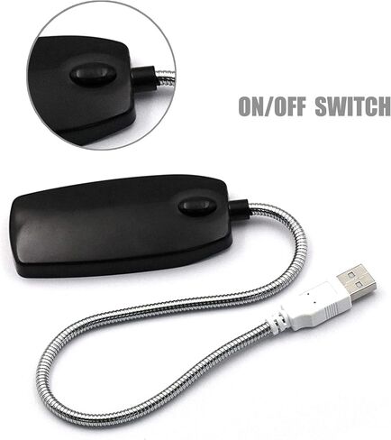 V TELESKY 2 قطعة 10 خرزات إضاءة USB LED مصباح مرن معقوفة مع أجهزة الكمبيوتر المحمول وسطح المكتب والكمبيوتر الشخصي ولوحة مفاتيح كمبيوتر MAC (أسود) in Kuwait
