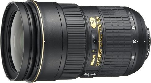 Nikon AF-S FX NIKKOR 24-70mm f/2.8G ED Zoom Lens with Auto Focus for Nikon DSLR Cameras in Saudi Arabia