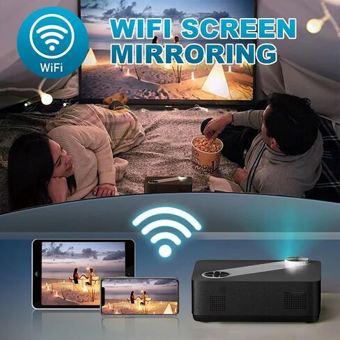 M22 Native 1080P WiFi Video Projector,Short Throw Screen Mirroring 2.4G 5G Projector Support AV,USB,HDMI,TF Compatible with Xbox,Laptop,iPhone and Android (Graphite) in Saudi Arabia