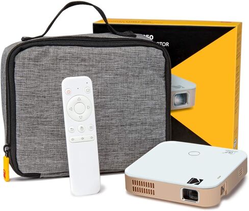 كوداك جهاز عرض ذكي محمول 350 من لوما | جهاز عرض فيديو قوي 4K متوافق مع UHD UHD قابل لاعادة الشحن بنظام اندرويد 6.0 مع حافظة ناعمة in Kuwait