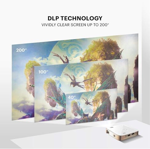 كوداك جهاز عرض ذكي محمول 350 من لوما | جهاز عرض فيديو قوي 4K متوافق مع UHD UHD قابل لاعادة الشحن بنظام اندرويد 6.0 مع حافظة ناعمة in Kuwait