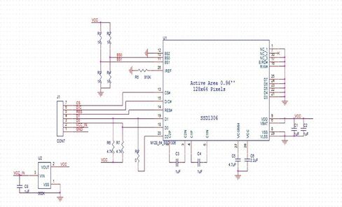 شاشة HiLetgo 0.96 بوصة SPI تسلسلية 128*64 12864 حرفًا شاشة OLED LCD SSD1306 لـ 51 STM32 Arduino لون الخط أصفر وأزرق in Kuwait