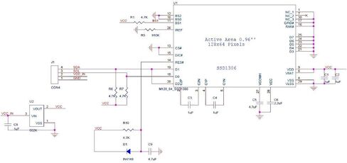 شاشة HiLetgo 0.96 بوصة SPI تسلسلية 128*64 12864 حرفًا شاشة OLED LCD SSD1306 لـ 51 STM32 Arduino لون الخط أصفر وأزرق in Kuwait