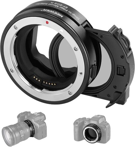 NEEWER EF to EOS R Mount Adapter with Drop in CPL Filter, Autofocus Lens Converter Ring Compatible with Canon EF/EF-S Lens to EOS R EOS Ra EOS RP EOS R5 EOS R6 EOS R3 EOS C70 R5C R7 R10 R8 R50 etc in Saudi Arabia