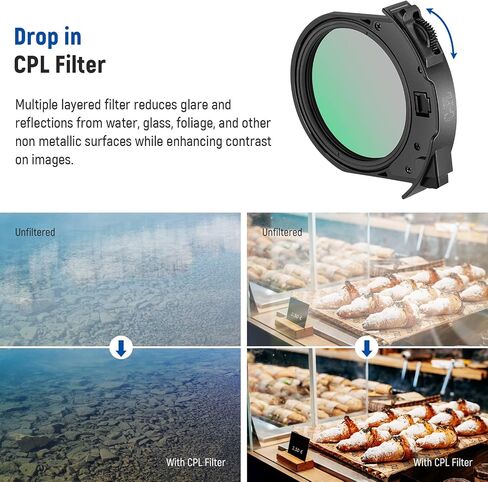 NEEWER EF to EOS R Mount Adapter with Drop in CPL Filter, Autofocus Lens Converter Ring Compatible with Canon EF/EF-S Lens to EOS R EOS Ra EOS RP EOS R5 EOS R6 EOS R3 EOS C70 R5C R7 R10 R8 R50 etc in Saudi Arabia