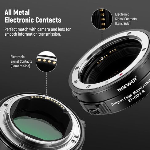 NEEWER EF to EOS R Mount Adapter with Drop in CPL Filter, Autofocus Lens Converter Ring Compatible with Canon EF/EF-S Lens to EOS R EOS Ra EOS RP EOS R5 EOS R6 EOS R3 EOS C70 R5C R7 R10 R8 R50 etc in Saudi Arabia