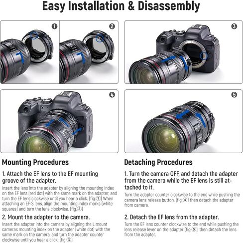 NEEWER EF to EOS R Mount Adapter with Drop in CPL Filter, Autofocus Lens Converter Ring Compatible with Canon EF/EF-S Lens to EOS R EOS Ra EOS RP EOS R5 EOS R6 EOS R3 EOS C70 R5C R7 R10 R8 R50 etc in Saudi Arabia