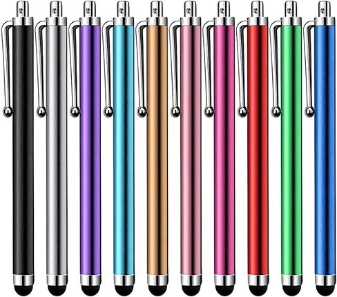 10 Pcs Stylus Pens for Touch Screens, Universal Capacitive Stylus Touch Screen Pens Compatible with iPad iPhone Samsung Kindle Tough Tablet Laptop and Other Smart Devices (10 Colors) in Kuwait