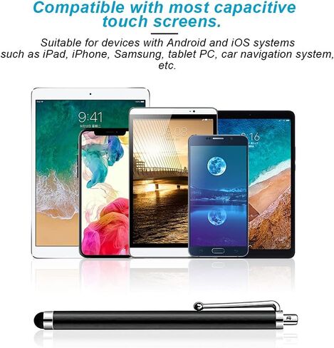 10 Pcs Stylus Pens for Touch Screens, Universal Capacitive Stylus Touch Screen Pens Compatible with iPad iPhone Samsung Kindle Tough Tablet Laptop and Other Smart Devices (10 Colors) in Kuwait