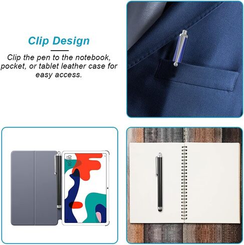 10 Pcs Stylus Pens for Touch Screens, Universal Capacitive Stylus Touch Screen Pens Compatible with iPad iPhone Samsung Kindle Tough Tablet Laptop and Other Smart Devices (10 Colors) in Kuwait