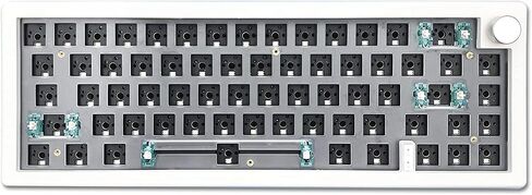 BOYI GMK67-65% طقم لوحة مفاتيح، بلوتوث قابل للتبديل السريع 5.0/2.4G/Type-C ثلاثي الوضع اللاسلكي RGB لوحة مفاتيح ميكانيكية PCB طقم لوحة تثبيت EVA حصيرة عزل الصوت، مجموعة لوحة مفاتيح مخصصة (أبيض + مقبض) in Kuwait
