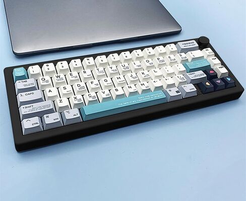 BOYI GMK67 Barebones Keyboard Kit,VIA Programmable Custom BT5.0/2.4GHz/Type-C Tri-Mode Gasket Mounted Hot Swap RGB 4000mAh Wireless 65% Mechanical Gaming Keyboard DIY Kit with Knob(White) in Saudi Arabia