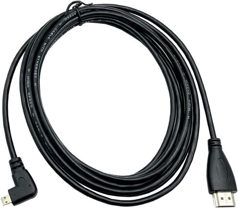 كابل Seadream بزاوية Micro HDMI إلى HDMI 2 حزمة 1.64 قدم 50 سم 90 درجة زاوية مايكرو HDMI ذكر إلى موصل كابل HDMI ذكر (2 حزمة لكل زاوية يمنى وزاوية يسرى) in Kuwait