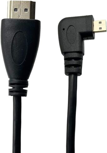 كابل Seadream بزاوية Micro HDMI إلى HDMI 2 حزمة 1.64 قدم 50 سم 90 درجة زاوية مايكرو HDMI ذكر إلى موصل كابل HDMI ذكر (2 حزمة لكل زاوية يمنى وزاوية يسرى) in Kuwait