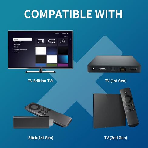 L5B83H (2nd Gen) Voice Replacement Remote Control Fit for Smart TV Stick 2nd Gen, Smart TV Cube 2nd Gen, 1st Gen Smart TV Cube, Smart TV Stick 4K, Smart TV Stick Lite, 3rd Gen Smart TV in Kuwait