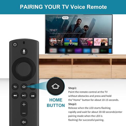 L5B83H (2nd Gen) Voice Replacement Remote Control Fit for Smart TV Stick 2nd Gen, Smart TV Cube 2nd Gen, 1st Gen Smart TV Cube, Smart TV Stick 4K, Smart TV Stick Lite, 3rd Gen Smart TV in Kuwait